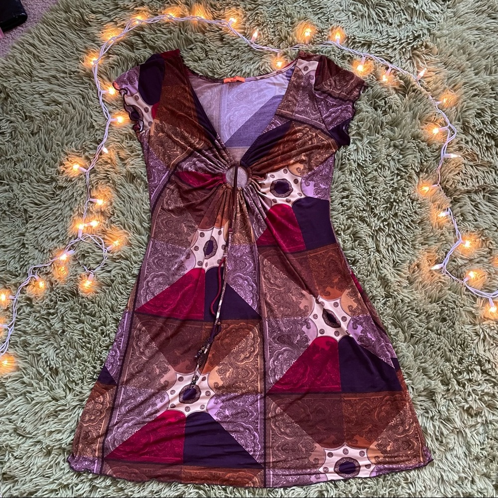 Low neck short sleeve summer dress